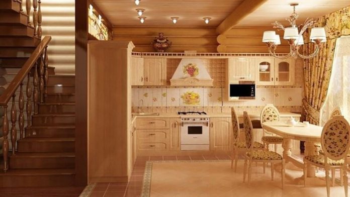 кухня в деревянном доме