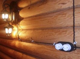 Открытая проводка в деревянном доме